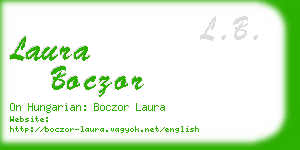 laura boczor business card